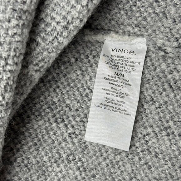 Vince Alpaca Wool Blend Sweater Gray Quiet Luxury Cozy Minimalist Scandi Women M - Picture 8 of 11